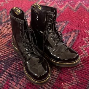 Black patent leather Doc Martens size 9
